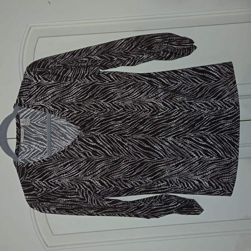 Chico's Easywear 3/4 Sleeve Print Top Size 0 X-Small